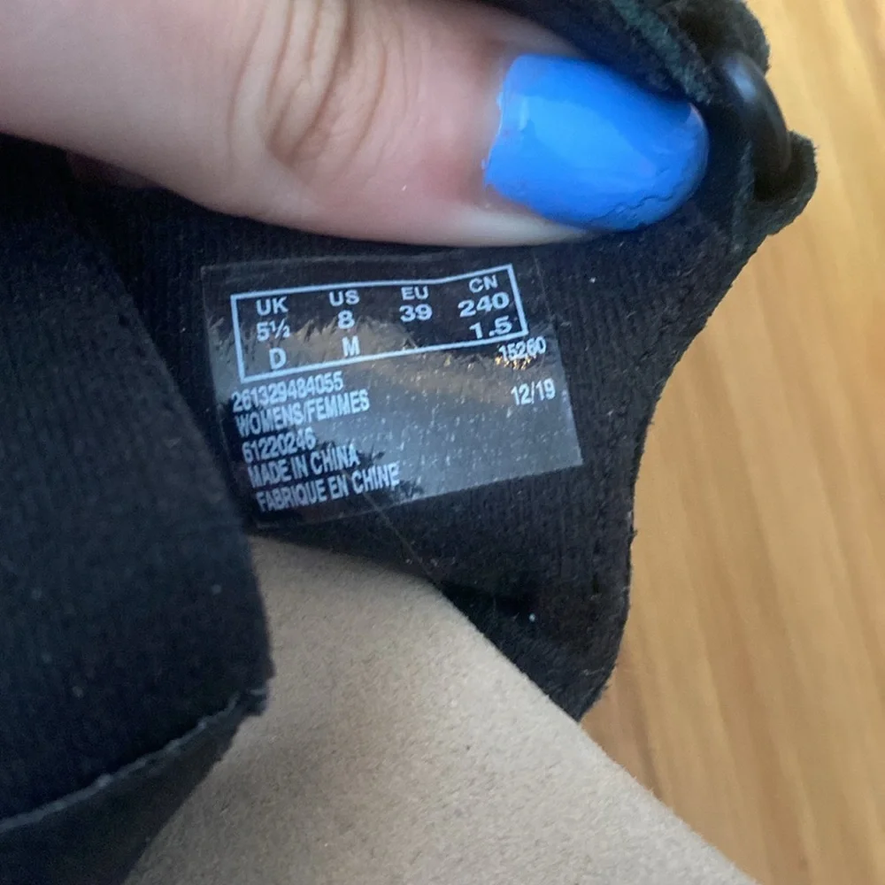 Clarks Women’s Black Wedge Sandals Size 8 - Picture 7 of 9